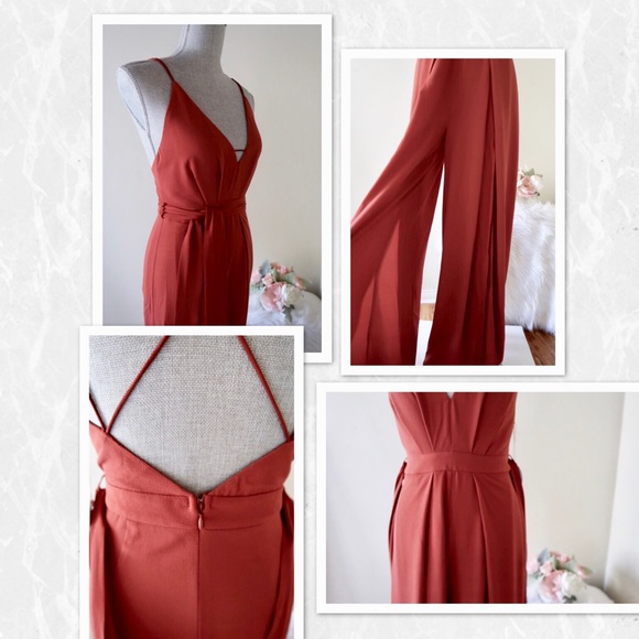 SIA-Breathtaking Jumpsuit in Dark Rose - Picture 3 of 5